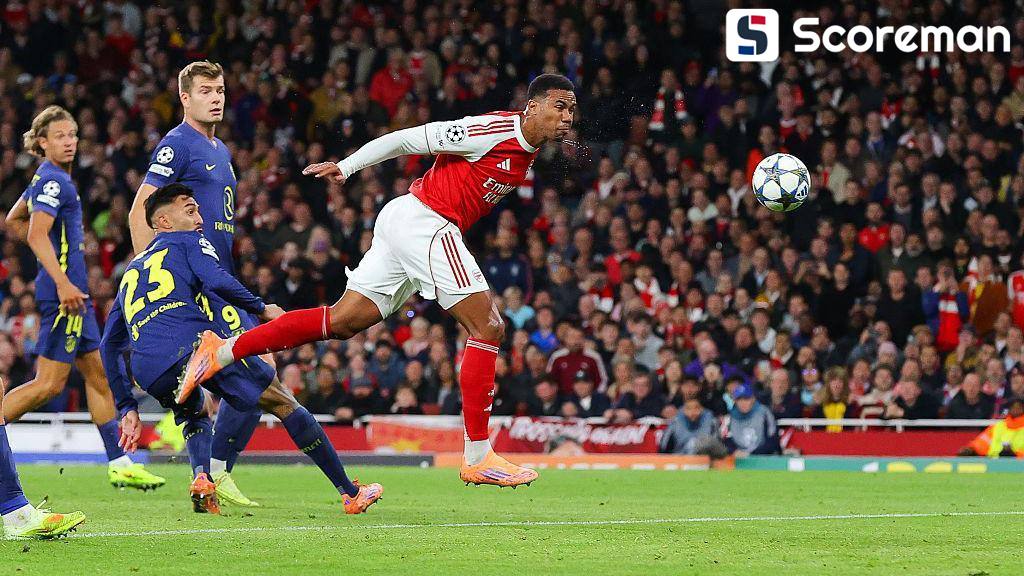 아스널, 아틀레티코 4-0 완파...요케레스 멀티골